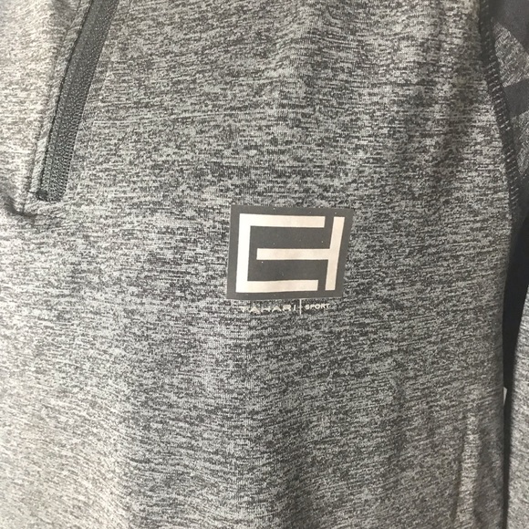 🎁 Tahari Sport Black Size Medium Quarter zip Long Sleeve women’s Top - Picture 3 of 5